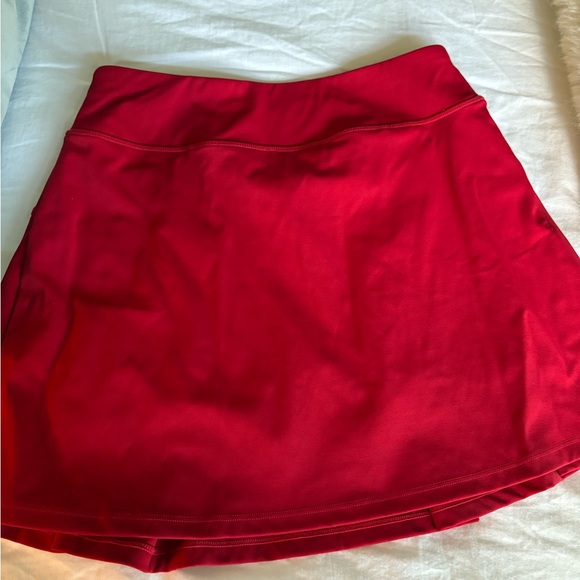 Red Athletic Skirt-skort - Picture 1 of 3